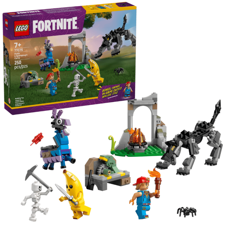 LEGO Fortnite – Peely a Sparkplug a ich táborisko
